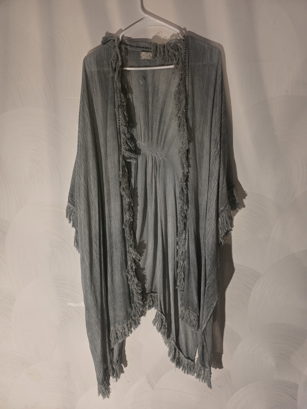 Boho Fringe Throw - Grey Home Accent